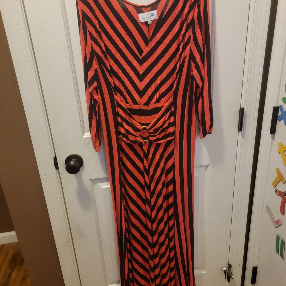 Long Maternity Dress with ¾ sleeves